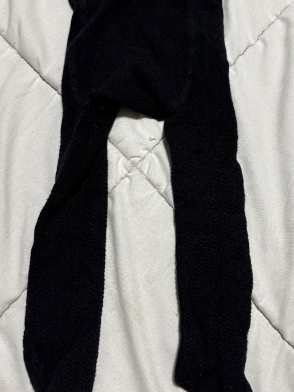 H&M Black Unisex Baby Tights 6-12 Months Textured - Picture 4 of 4
